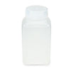 Bottle, Wide Mouth, Square, PP, Attached PP Screw Cap, 500mL, 100/Cs - 7160500
