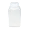 Bottle, Wide Mouth, Square, PP, Attached PP Screw Cap, 1000mL, 100/Cs - 7161000
