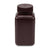 Bottle, Wide Mouth, Square, Amber HDPE, Attached PP Screw Cap, 500mL, 12/Bag - 7180500AM