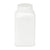 Bottle, Wide Mouth, Square, HDPE, Attached PP Screw Cap, 1000mL, 100/Cs - 7181000