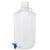 Carboy, Round with Spigot, PP, 25 L, Autoclavable, White PP Screwcap, MG, 100/Cs - 7220025