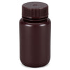 Bottle,Amber Wide Mouth,Round,HDPE,125mL, Bulk Packed, Bottles and Caps Separate, 500/Cs - 7510125AMBKS