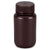 Bottle,Amber Wide Mouth,Round,HDPE,125mL, Bulk Packed, Bottles and Caps Separate, 500/Cs - 7510125AMBKS