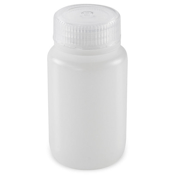 Bottle, Wide Mouth, Round, HDPE, 120mL, Bulk Packed, Bottles and Caps Separate, 500/Cs - 7510125BKS