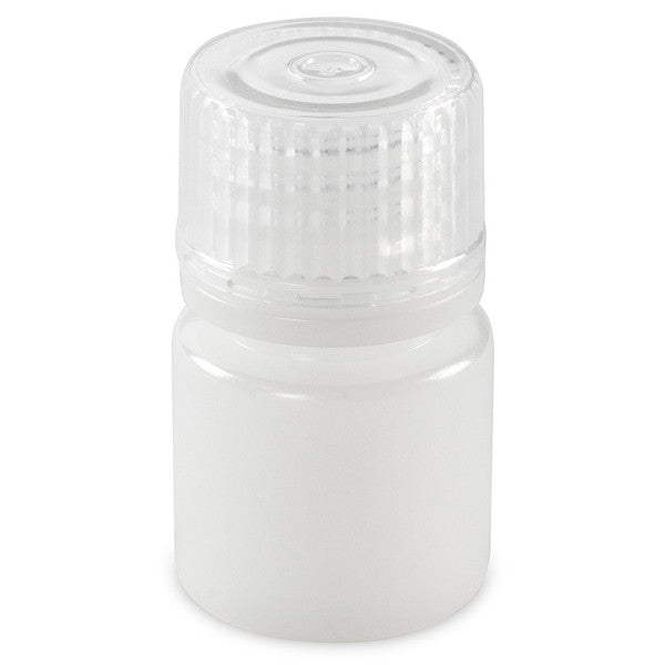 Bottle, Narrow Mouth, Round, HDPE, 8mL, Bulk Packed, Bottles and Caps Separate, 200/CS - 7560008BKS