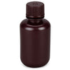Bottle, Amber Narrow Mouth,Rnd,HDPE,60mL, Bulk Packed, Bottles and Caps Separate, 1000/Cs - 7560060AMBKS
