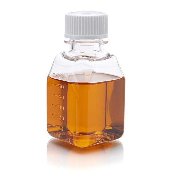 Bottle, Square Media, PETG, 60mL, STR, 24/Shrink Wrapped Tray - 7610060
