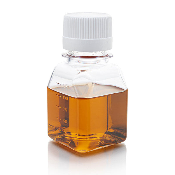 Bottle, Square Media, PETG, 125mL, STR, 24/Shrink Wrapped Tray - 7610125