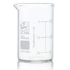 Beaker, Globe Glass, 30mL, ASTM E960, Low Form Griffin Style, Dual Graduations, 12/Box - 8010030