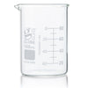 Beaker, Globe Glass, 100mL, ASTM E960, Low Form Griffin Style, Dual Graduations, 12/Box - 8010100