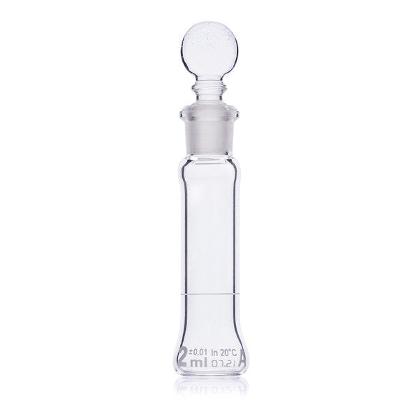 Flask, Volumetric , Globe Glass, 2mL, Class A, To Contain (TC), ASTM E237, 6/Box - 8200002