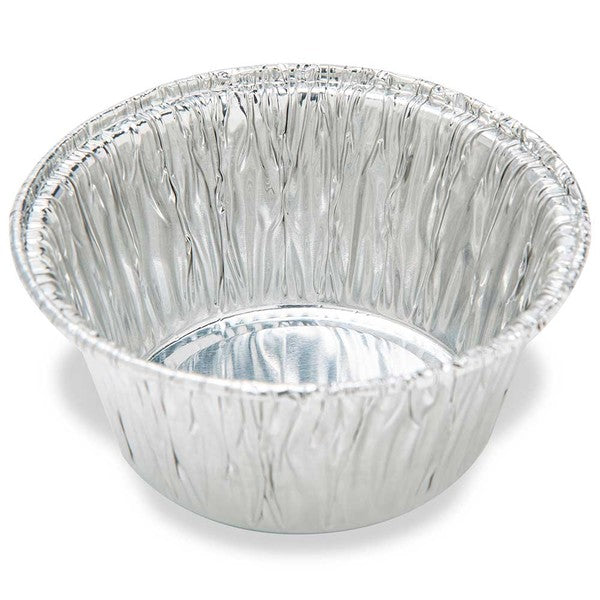 Aluminum Weigh Dish, 70mm OD, 70ml, Crimped Side and Curled Lip, 100/Box - 8314