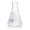 Flask, Erlenmeyer, Globe Glass, 300mL, Narrow Mouth, Dual Grads, ASTM E1404, 12/Box - 8400300