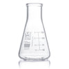 Flask, Erlenmeyer, Globe Glass, 125mL, Wide Mouth, Dual Graduations, ASTM E1404, 12/Box - 8410125