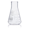 Flask, Erlenmeyer, Globe Glass, 250mL, Wide Mouth, Dual Graduations, ASTM E1404, 12/Box - 8410250
