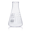 Flask, Erlenmeyer, Globe Glass, 1000mL, Wide Mouth, Dual Graduations, ASTM E1404, 6/Box - 8411000
