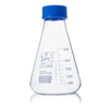 Flask, Erlenmeyer, Globe Glass, 500mL, Screw Cap, Dual Graduations, ASTM E1404, 6/Box - 8420500