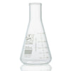 Flask, Erlenmeyer, Globe Glass, 250mL, Heavy Duty, Narrow Mouth, Dual Grad, 6/Box - 8430250