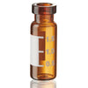 2mL Chromatography Vial, Amber, Crimp, White Marking Spot, 11mm, 12x32mm, 100/Box - 9010002AMMS