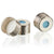 Steel/Magnetic Screw Cap for CTC 10-20mL Vial, 18mm, White PTFE/Blue Silicone Septum, 100/Box - 9050000CAP-SM-WB