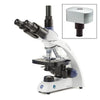BioBlue trinocular microscope SMP, 4/10/S40/S100x oil obj. w/camera - EBB-4253-DC18