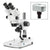 Trinocular stereo zoom microscope Stereo, Blue, 0.7x to 4.5x zoom obj., w/camera - ESB-1903-P-DC18