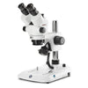 Trinocular stereo zoom microscope Stereo, Blue, 0.7x to 4.5x zoom objective - ESB-1903-P