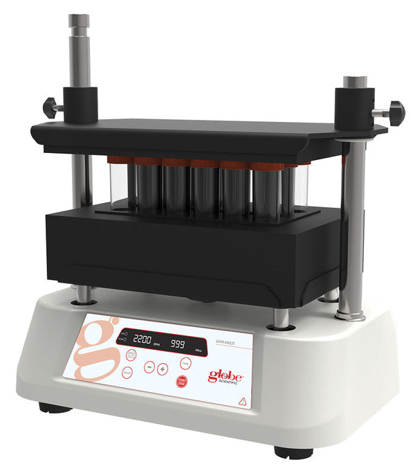 MULTI Tube Vortex Mixer, variable speed, 100-240VAC, 50/60Hz, US, EU, UK plugs - GVM-MULTI