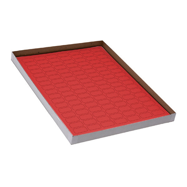 Label Sheets,Cryo,24x13mm,for 0.5m Tubes, 20 Sheets, 119 Labels per Sheet, Red, 2380/Box - LCS-24X13R