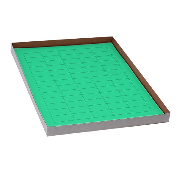 LabelSheets,Cryo,38x19mm,for General Use, 20 Sheets, 60 Labels per Sheet, Green, 1200/Box - LCS-38X19G