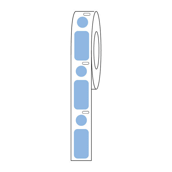 Label/Dot Combo Roll,Cryo,Direct Thermal, 24x13mm & 9.5mmDot,for 2.0mL Tubes,Blue, 500/Box - LTC-24X13-95B