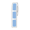Label Roll, Cryo, Direct Thermal,27x13mm, for Cryogenic Vials, Blue, 1000/Roll - LTC-27X13B