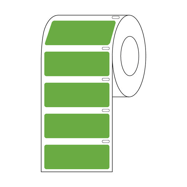 Label Roll, Cryo, Direct Thermal,51x19mm, for Large Tubes, Racks and Boxes, Green, 500/Roll - LTC-51X19G