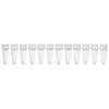 0.2mL 12-Strip Tubes, No Caps, Natural, 80/Box - PCR-02S-12