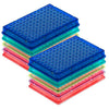 Diamond Shell 0.1mL 96 well PCR Plate, Ass. colors PC frame clear wells, 100/Cs - PCR-DS-FS-01-RW