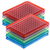 Diamond Shell 0.2mL 96 well PCR Plate, Ass. colors PC frame clear wells, 100/Cs - PCR-DS-HS-02-RW