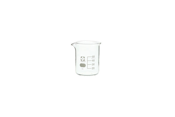 Precision Autoclavable Glass Beaker for bench mixing, 50 mL, Pack of 10 | 10020-50A