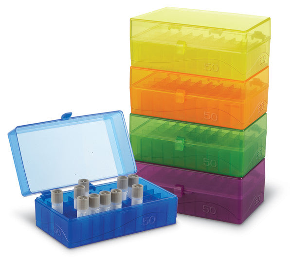 Scientific Hinged-Lid Tube Storage Box for organized freezer or refrigerator ... | 120033