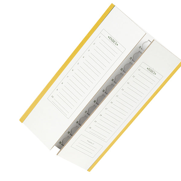 Heavy-Duty Color-Coded Slide Storage Box for slide storage, 20-Place, WhiteYellow | 120197