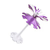 Heavy-Duty Pipette Stand with color-coded fit for pipette storage, Purple/Clear | 120481