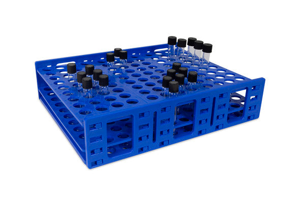 Laboratory Tube Rack with color-coded fit for bench organization, 16-20mm, Blue | 120835