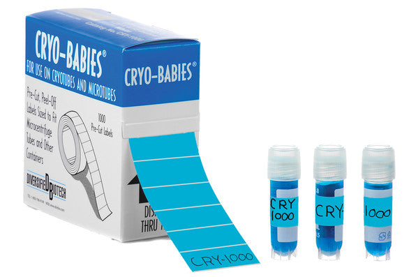 Scientific Cryogenic Label Roll for cryo labeling, 1.28x0.50, Blue | HEACRY-1000-B