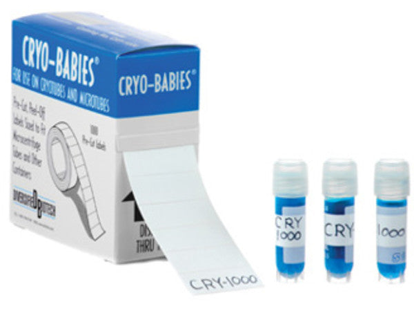 Technical Cryogenic Label Roll tuned for cryo labeling, 1.28x0.50, White | HEACRY-1000