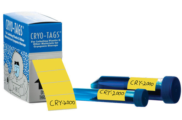 Industrial Label Roll with cryogenic fit for cryo labeling, 1.50x0.75,... | HEACRY-2000-Y
