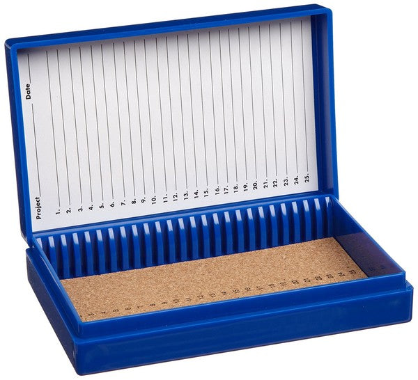 Heavy-Duty Slide Storage Box with color-coded fit for slide storage, 25-Pla... | HS15989A