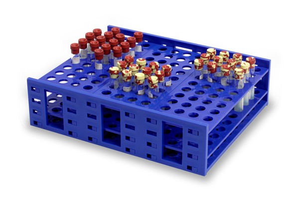 Scientific Color-Coded Tube Rack for bench organization, 13-16mm, Blue | HS24323A
