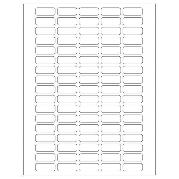 Precision Cryogenic Label Sheet for sheet labeling, 1.28x0.50 | HEARNBW-2200