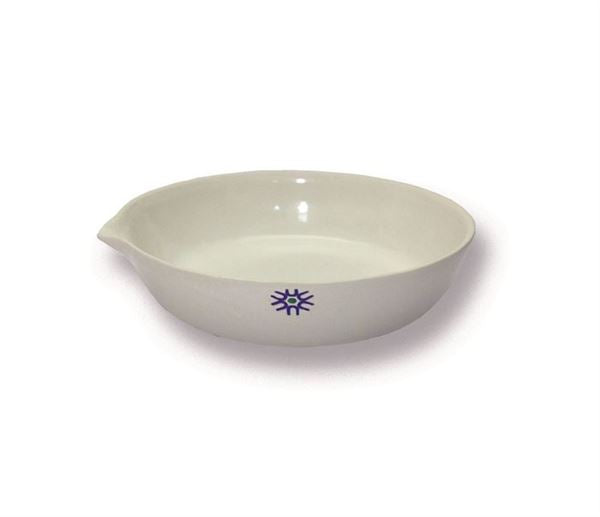 Laboratory Bench-Ready Porcelain Evaporating Dish, Flat, 200ml | United Scien... | JEF200