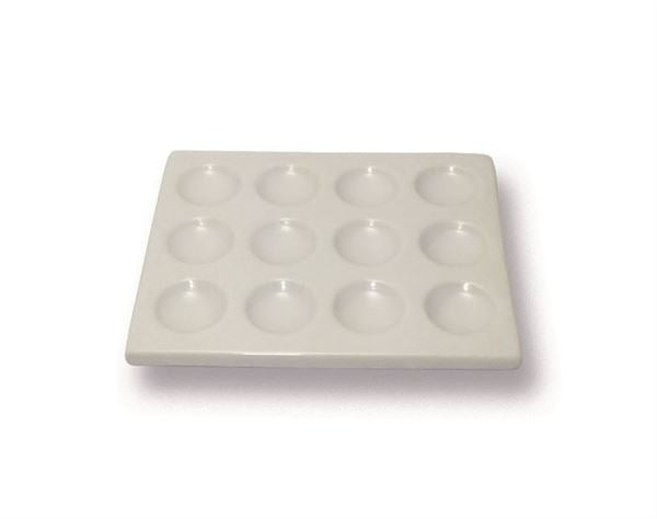 Precision Bench-Ready Spot Plate, Porcelain, 3 Wells | JSC003