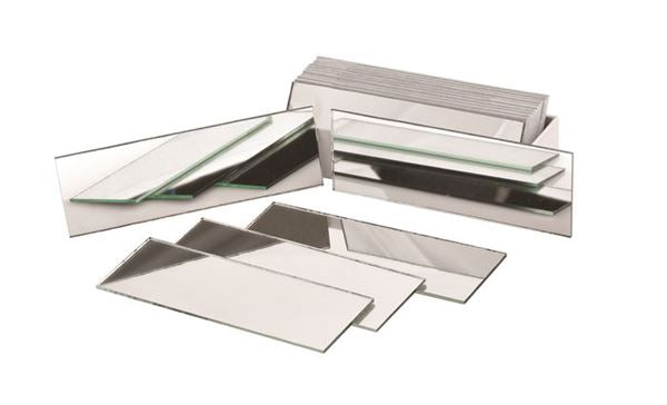 Technical Classroom Optics Demonstration Plane Glass Mirror Strips, 4 x 4 Pack/12 | MSG4X4